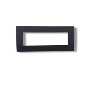 PLAQUE RECTANGULAIRE 7 MODULES NOIR MAT SYS43 SOMEF SOMEF - 1