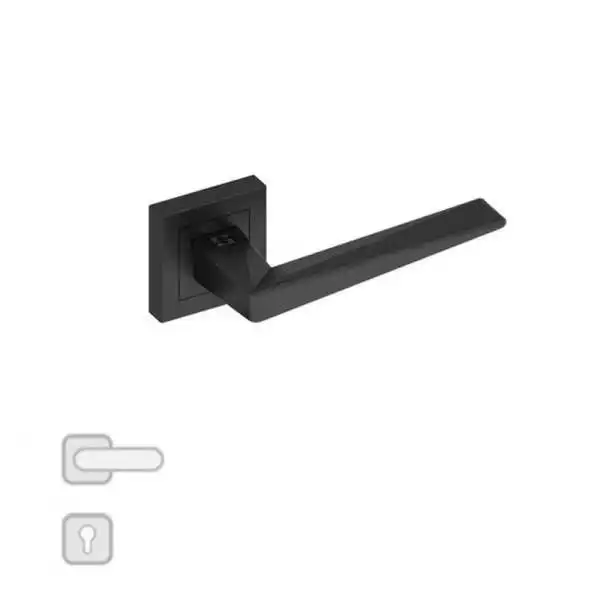 POIGNÉE DE PORTE TULIPE GRAND TROU NOIR MAT STAP