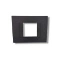 PLAQUE RECTANGULAIRE TROU CARRÉ NOIR MAT SYS43 SOMEF SOMEF - 1