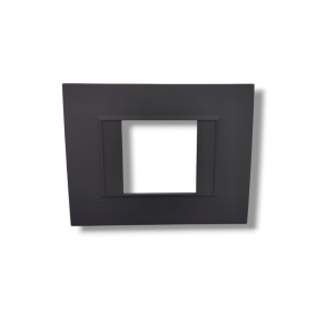 PLAQUE RECTANGULAIRE TROU CARRÉ NOIR MAT SYS43 SOMEF SOMEF - 1