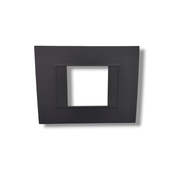 PLAQUE RECTANGULAIRE TROU CARRÉ NOIR MAT SYS43 SOMEF
