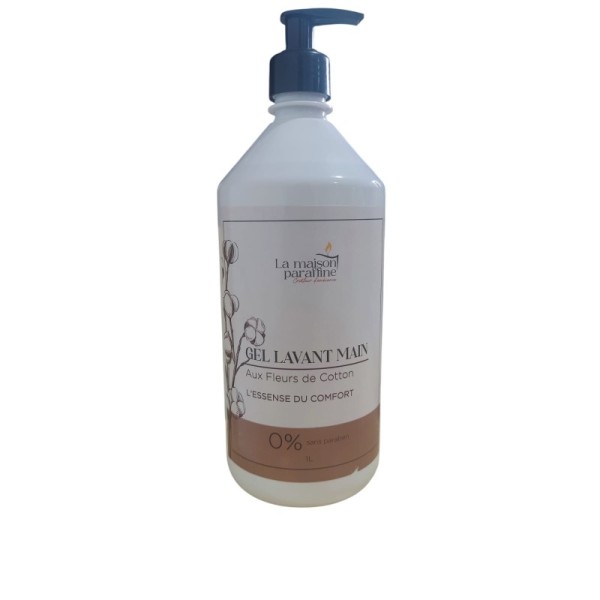 SAVON LIQUIDE FLEUR DE COTON 1L LA MAISON PARAFFINE