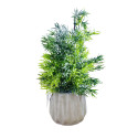 PLANTE ARTIFICIELLE DÉCORATIVE HAUTEUR 30CM, POT EN CIMENT  - 1