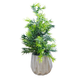 PLANTE ARTIFICIELLE DÉCORATIVE HAUTEUR 30CM, POT EN CIMENT  - 2