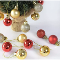 LOT DE 20 BOULES DE NOËL Ø4CM COULEURS  - 1