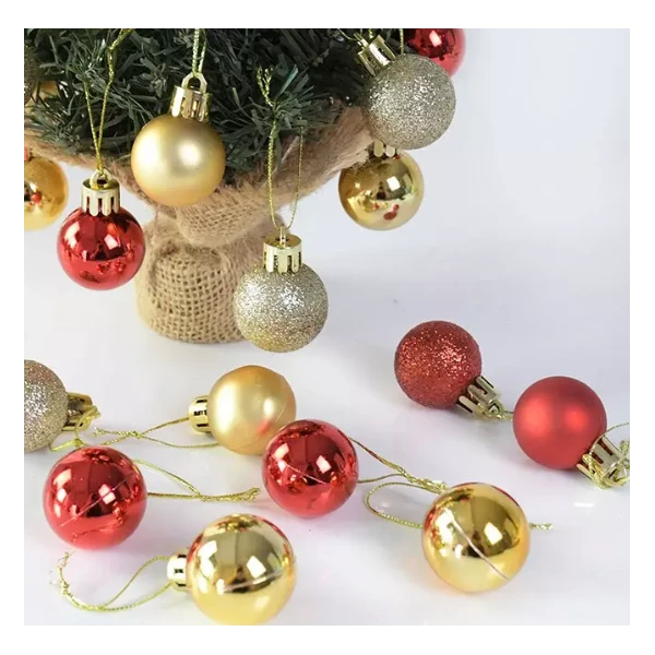 LOT DE 20 BOULES DE NOËL Ø4CM COULEURS
