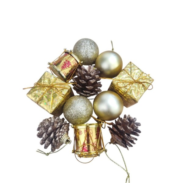 LOT DE 20 DÉCORATIONS DE SAPIN DE NOEL - ACCESSOIRES À SUSPENDRE