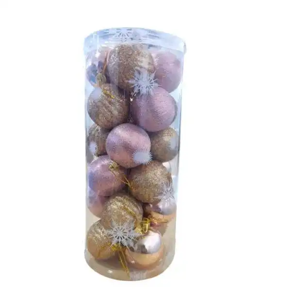 LOT DE 24 BOULES DE NOËL Ø4CM COULEURS
