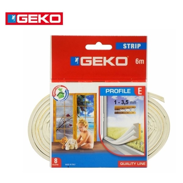 BOURRELET FENÊTRE EN CAOUTCHOUC 6M BLANC GEKO