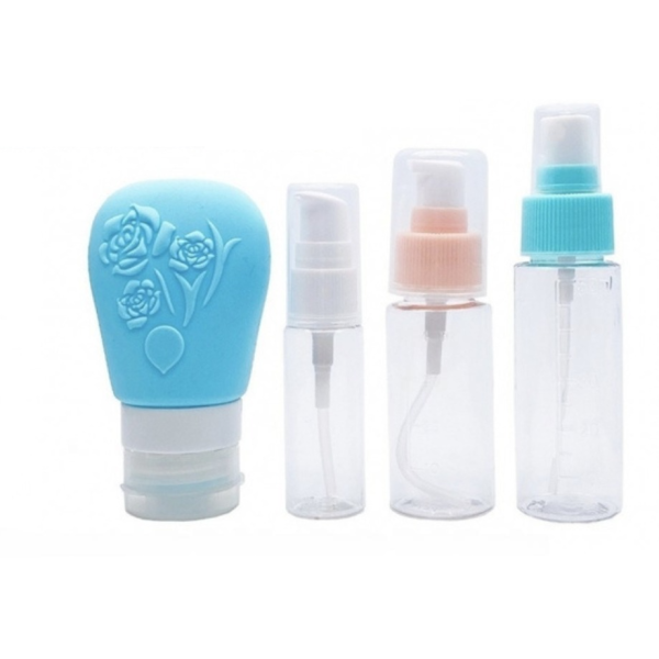 FLACONS DE VOYAGE, 4 BOUTEILLES VIDES RECHARGEABLES