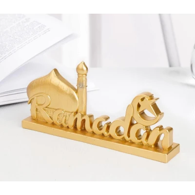 DÉCORATION DE RAMADAN DORÉ EN RÉSINE - 2 DÉCORATION DE RAMADAN DORÉ EN RÉSINE - 2