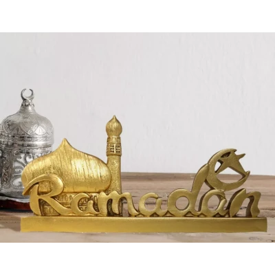DÉCORATION DE RAMADAN DORÉ EN RÉSINE - 5 DÉCORATION DE RAMADAN DORÉ EN RÉSINE - 5