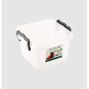 BOITE DE RANGEMENT FRIGO BOX CARRE 1.2L BLANC TRANSPARENT SOTUFAB PLAST - 1