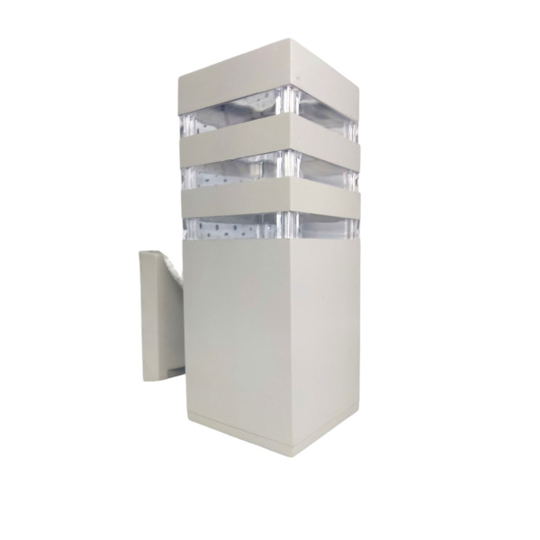 APPLIQUE MURALE EXTÉRIEURE CARRÉ EN ALUMINIUM E27 IP54 GRIS MEDLUX  - 1