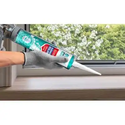 MASTIC SILICONE BLANC 450GR EURO MASTER - 2