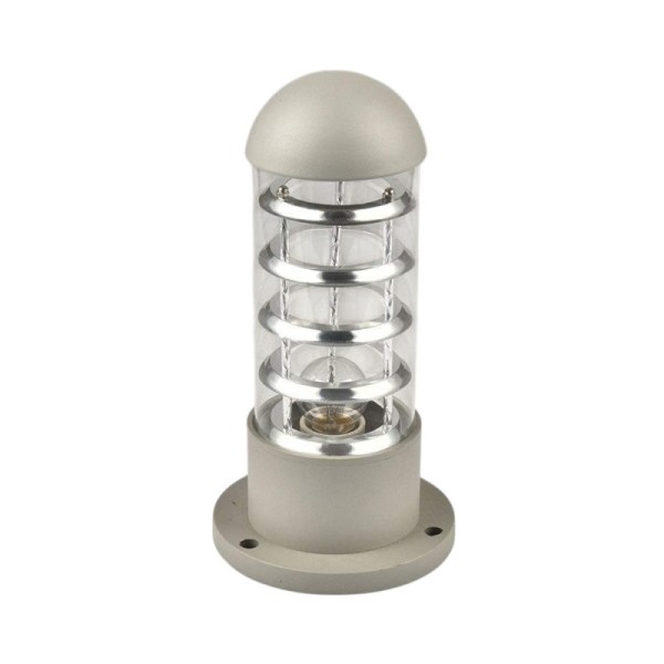 POTELET EXTÉRIEUR ROND EN ALLUMINIUM GRIS E27 IP54 MEDLUX