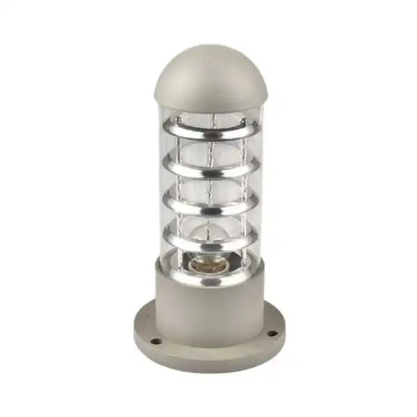 POTELET EXTÉRIEUR ROND EN ALLUMINIUM GRIS E27 IP54 MEDLUX