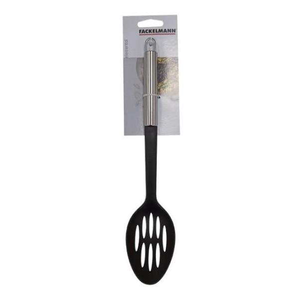 CUILLERE À FENTE EN PLASTIQUE MANCHE INOX FACKELMANN