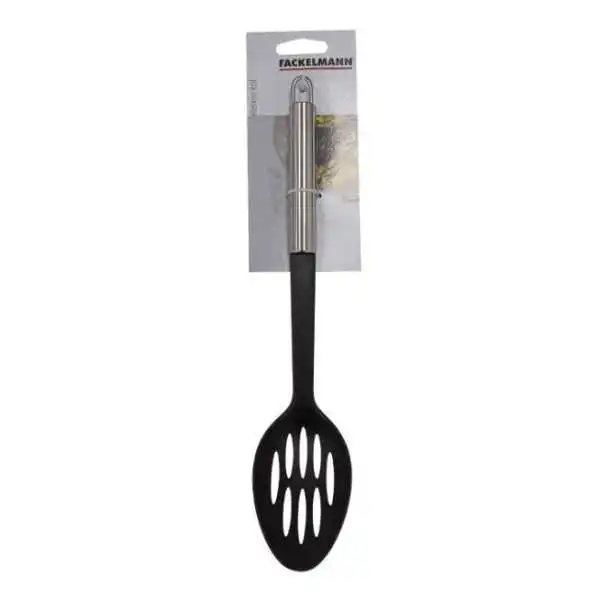 CUILLERE À FENTE EN PLASTIQUE MANCHE INOX FACKELMANN