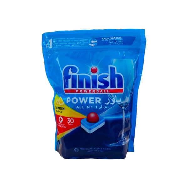 PACK DE 30 TABLETTES LAVE-VAISSELLE POWER ALL IN 1 CITRON FINISH