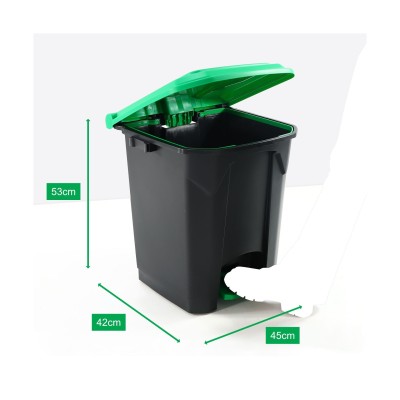 POUBELLE À PÉDALE 50L AVEC COUVERCLE COULEURS SOTUFAB PLAST SOTUFAB PLAST - 7