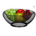 SET DE 2 CORBEILLES FRUITS EN METAL NOIR  - 4