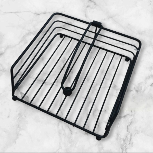 PORTE SERVIETTE DE TABLE EN MÉTAL NOIR KINVARA