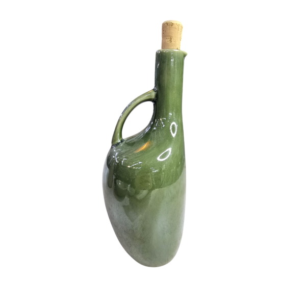 BOUTEILLE CANARD POUR HUILE D'OLIVE 1L VERT BRILLANT HAMILA STONEWARE  - 1