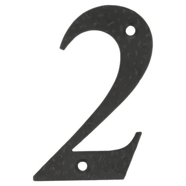 PLAQUE DE MAISON NUMÉRO 2 ,10X6.5CM NOIR AMIG