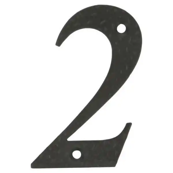 PLAQUE DE MAISON NUMÉRO 2 ,10X6.5CM NOIR AMIG