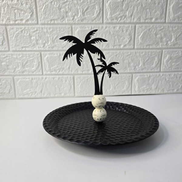 SUPPORT FORME PALMIER POUR RAMADAN NOIR GRAND MODÈLE