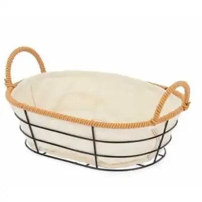 CORBEILLE À PAIN OVALE 26*19CM EN MÉTAL NOIR KINVARA KINVARA - 2