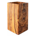 PORTE-USTENSILES EN BOIS D'OLIVIER 8*8*16CM  - 3