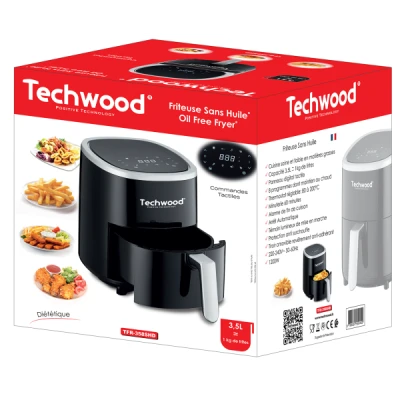 FRITEUSE SANS HUILE 3,5L 1200W NOIR TECHWOOD TECHWOOD - 4