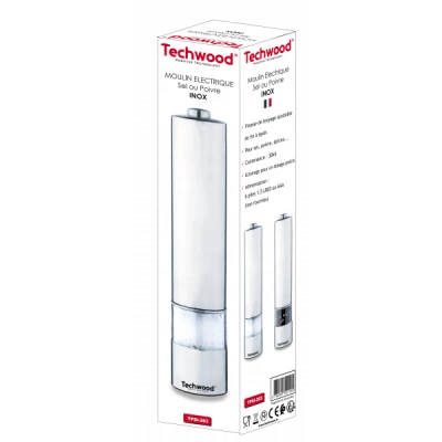 MOULIN ÉLECTRIQUE SEL ET POIVRE EN INOX TECHWOOD TECHWOOD - 3