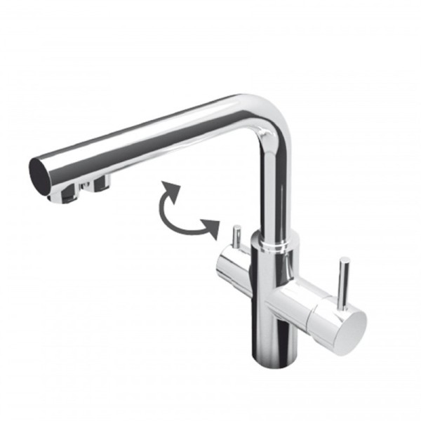 MITIGEUR ÉVIER 3 ENTRÉES CHROMÉ SAP