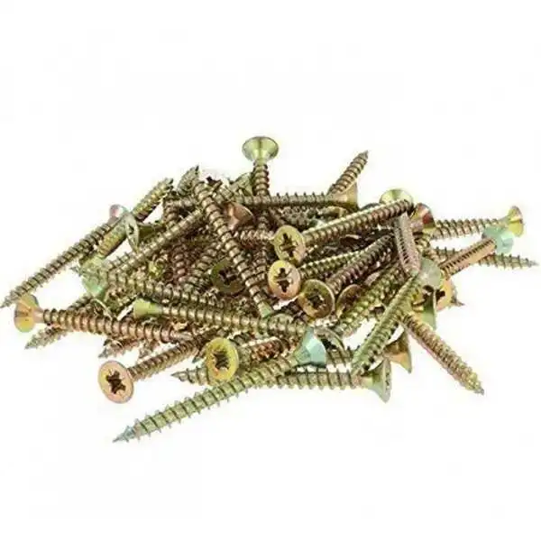 LOT DE 1000 VIS À BOIS 4*40MM TÊTE FRAISÉE PLATE EN ACIER ZINGUÉ