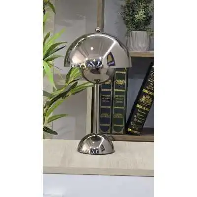 ABAT JOUR LED MODERNE NOIR MÉTALLISÉ H34CM, LAMPE DE CHEVET - 1