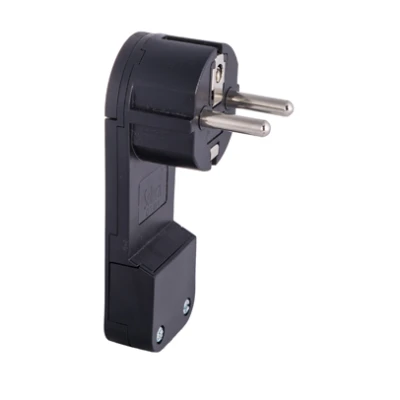 FICHE COUDEE 2P+T 16A 250V NOIR CTM1N SOLERA - 1