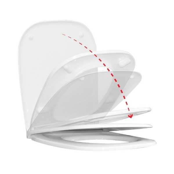 ABATTANT SOFT CLOSE DECLIPSABLE PALMA "CARRÉ" EJIM