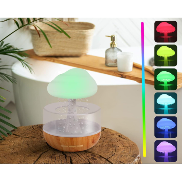 DIFFUSEUR DE PARFUM NUAGE DE PLUIE LED ALIMENTATION USB