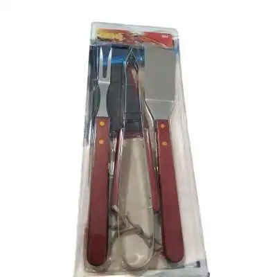 SET DE 3 COUVERTS POUR BARBECUE 33CM  - 2