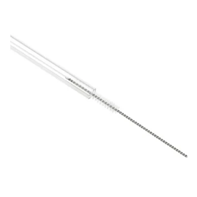 LOT DE 4 PAILLES EN VERRE AVEC GOUPILLON  - 2