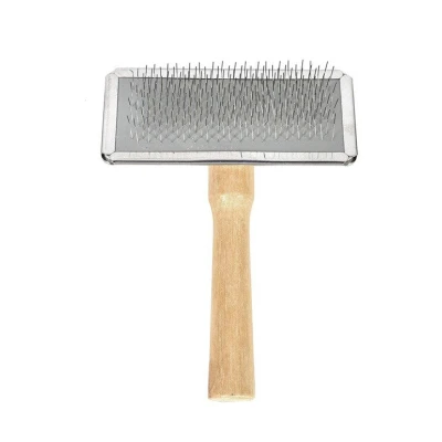 BROSSE CARDE AVEC MANCHE EN BOIS FELICAN FELICAN - 1