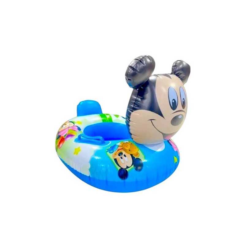 Bouée Gonflable Mickey En Forme De Voiture – Protection Solaire – Jeux De Piscine
