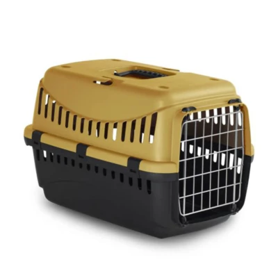 CAGE DE TRANSPORT EN PLASTIQUE AVEC PORTE EN MÉTAL POUR ANIMAUX - 2