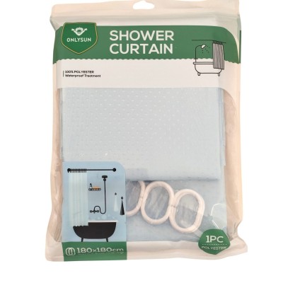 RIDEAU DE DOUCHE EN POLYESTER 180*180CM UNI ONLYSUN - 3 RIDEAU DE DOUCHE EN POLYESTER 180*180CM UNI ONLYSUN - 3