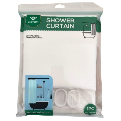 RIDEAU DE DOUCHE EN POLYESTER 180*180CM UNI ONLYSUN - 4 RIDEAU DE DOUCHE EN POLYESTER 180*180CM UNI ONLYSUN - 4