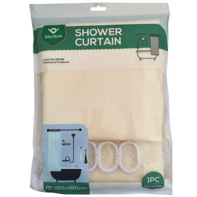 RIDEAU DE DOUCHE EN POLYESTER 180*180CM UNI ONLYSUN - 5 RIDEAU DE DOUCHE EN POLYESTER 180*180CM UNI ONLYSUN - 5