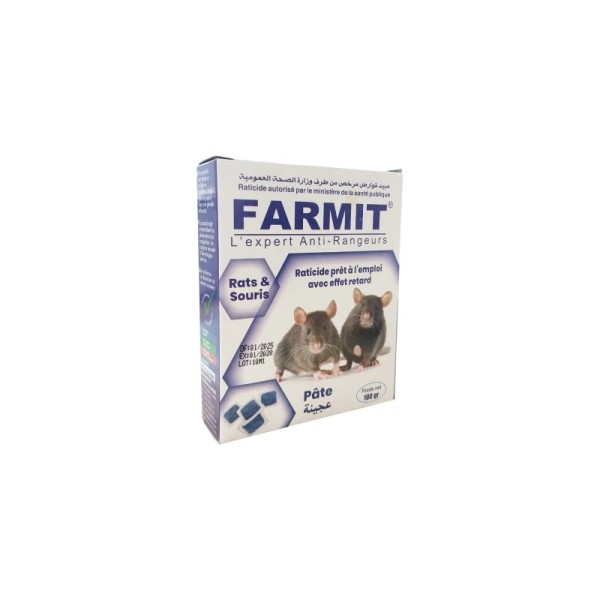 RATICIDE EN PÂTE 100G FARMIT